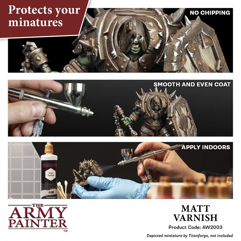 The Army Painter, Airbrush Matt Varnish, 100ml Dropper Bottle -