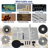 DEWIN Mini Precision Table Saw with Sanding Disc, 7'' Small