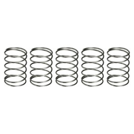 sourcing map 5Pcs Compression Spring, 18mm OD, 1mm Wire Size, 25mm Free Length, Spring Steel Construction Extended Mechanical Compression Springs for Shop and Home Repairs, Silver Tone