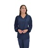 Green Town Scrubs for Women - Hoodie Pull-Over Scrub Jacket,