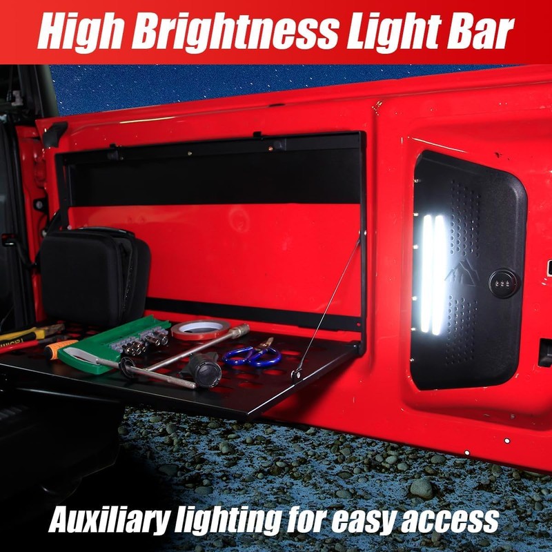 Tailgate Access Panel with Combination Lock & Cargo Light Trunk
