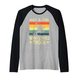 Cute Frog Design Toad Catcher Pet Animal Lover For Girls Mom Raglan Baseball Tee