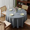 Zdada Grey Round Table Cloth, 230cm/90Inch Large Circular Table Cloths,