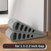 JQK Rubber Door Stopper Wedge, Grey 6 Pack Soft TPR