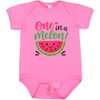 inktastic 1 in a Melon Watermelon Graphic Baby Bodysuit Newborn