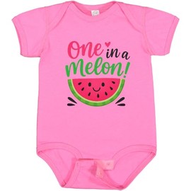 inktastic 1 in a Melon Watermelon Graphic Baby Bodysuit Newborn Raspberry 456ee