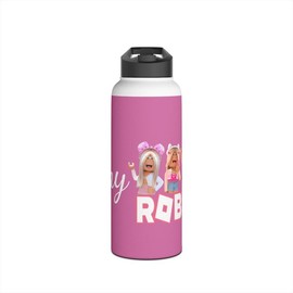 GIRLS Stainless Steel Water Bottle, Roblox Kids - Color: White, Size: 18oz