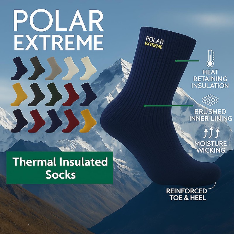 Polar Extreme Thermal Hiking Sock For Men & Women, Insulated