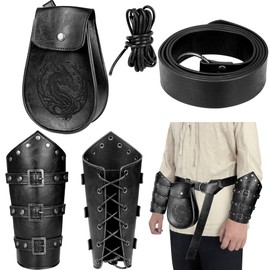 Drofe Ren Faire Belt Accessoriesren Renaissance Medieval Accessories(Black)