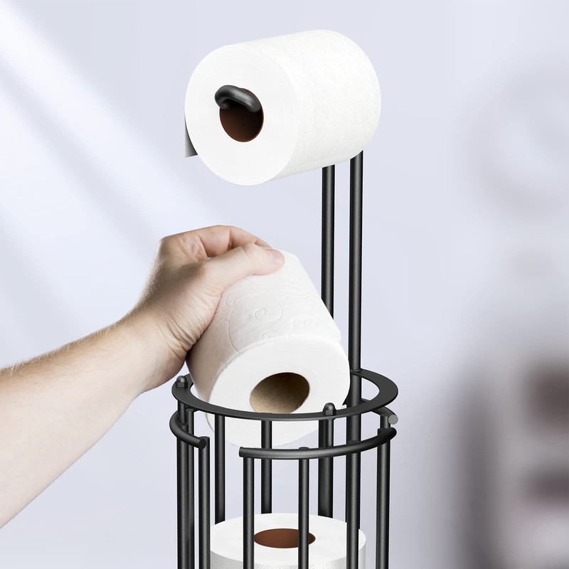 Meangood Toilet Paper Holder Stand and Tissue Paper Roll Dispenser