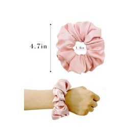 Mist Azur Hair Ties Silk Scrunchies for Women Girls 8 Pack Satin Elastic Tie Scrunchie No Damage Ponytail Holders Hair Bands (8-2B)