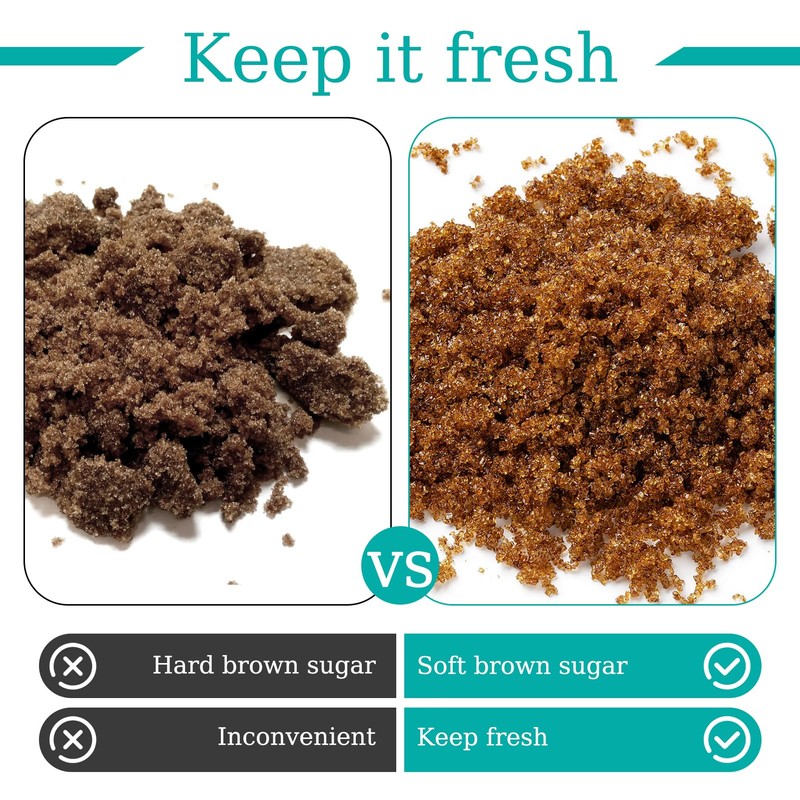 PEDFKLTU Brown Sugar Container Airtight, 1.3Qt(42Oz/1.2L) Brown Sugar Keeper Storage