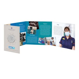 CrawleyCoins 2023 NHS 75th Anniversary UK 50p Brilliant Uncirculated Coin in Royal Mint Pack