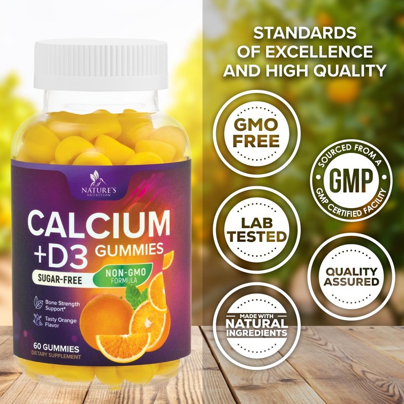 Calcium Supplement Gummies - Sugar Free Calcium Gummy with 400
