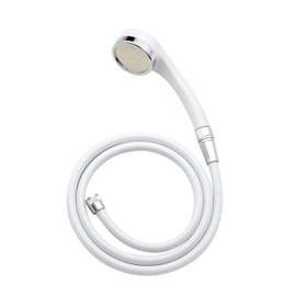Gaona GA-FH033 Shower Head and Hose Set, Easy to Rotate, White, Adapters x 4