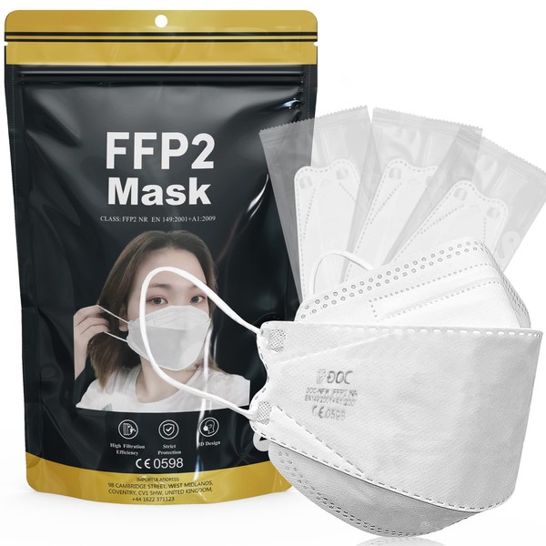 25 PCS INDIVIDUALLY WRAPPED FFP2 Face Masks Uk certified face masks FFP2 mask N95 face Mask uk n95 mask respiaror 4-Layer Filtering FFP2 Mask with CE Marks – UK'