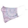 styleBREAKER Unisex Fabric Mask with Ethnic Circles Pattern, Double Layer,
