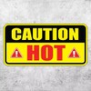 2Pack Caution Hot Decal Self Adhesive Sticker for ‌Car Machine