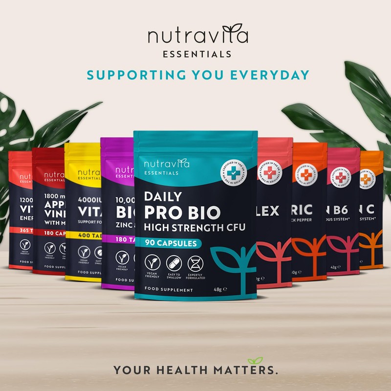 Nutravita Probiotics for Gut Health - 90 Vegan Capsules (Not