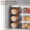 PAVSTINE 3-Tier Auto Rolling Egg Holder with Lid for Fridge,