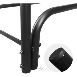 Amagabeli 4ft Firewood Rack Outdoor Indoor Heavy Duty Wood Rack for Firewood Log Rack Wrought Iron Fire Wood Holder Outdoors Wood Storage Stand Tubular Wood Pile Lumber Storage Stacking Log Bin Black