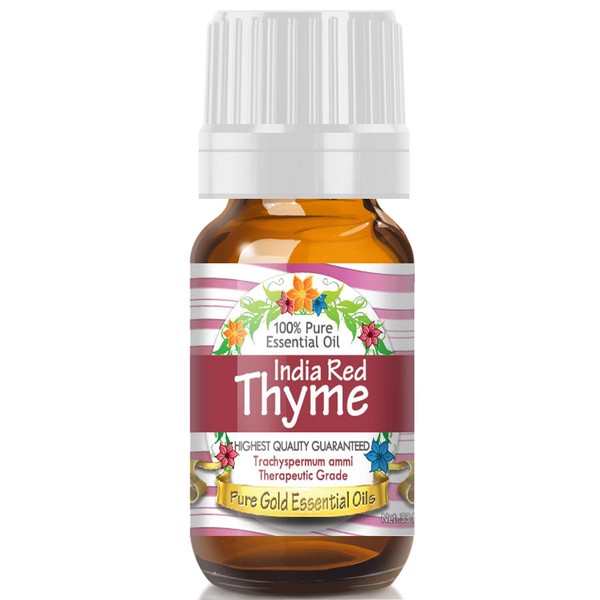 Pure Gold Essential Oils - Thyme (India Red) Essential Oil - 0.33 Fluid Ounces