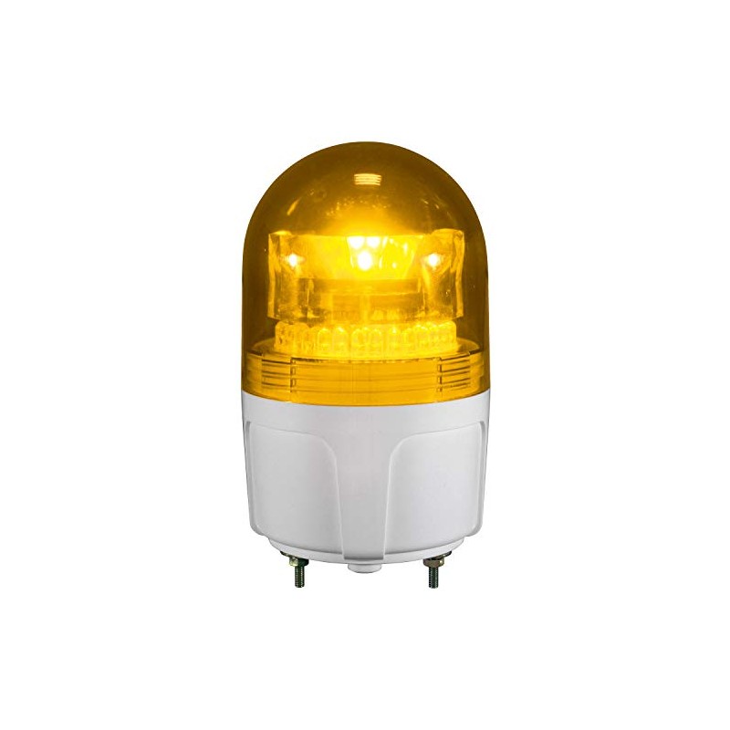 Nikkei VL09S-D12NY LED Rotating Light, DC 12V, Yellow, 1.9 lbs