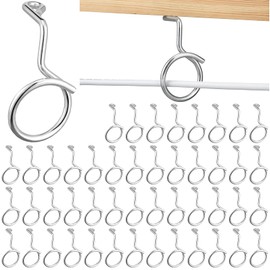 Blulu 50 Pcs Bridle Rings for Low Voltage Wire and Cable 1-1/2 Inch Screw Mount Bridle Rings for Mount Cat 6 or Cat 7 Cable on Wood Concrete and Brick Surface