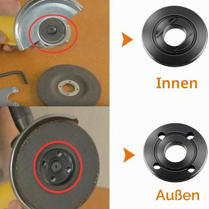 Set of 4 Replacement Parts Angle Grinder, Wrench Metal Lock