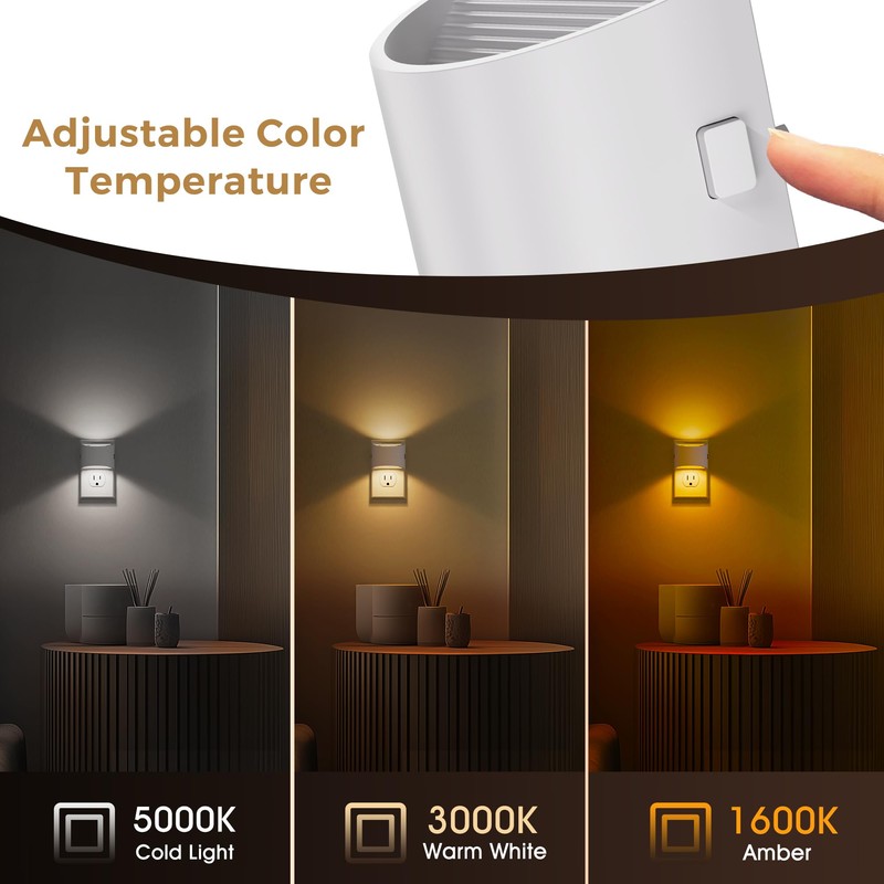 L LOHAS LED Night Lights Plug into Wall with 3CCT