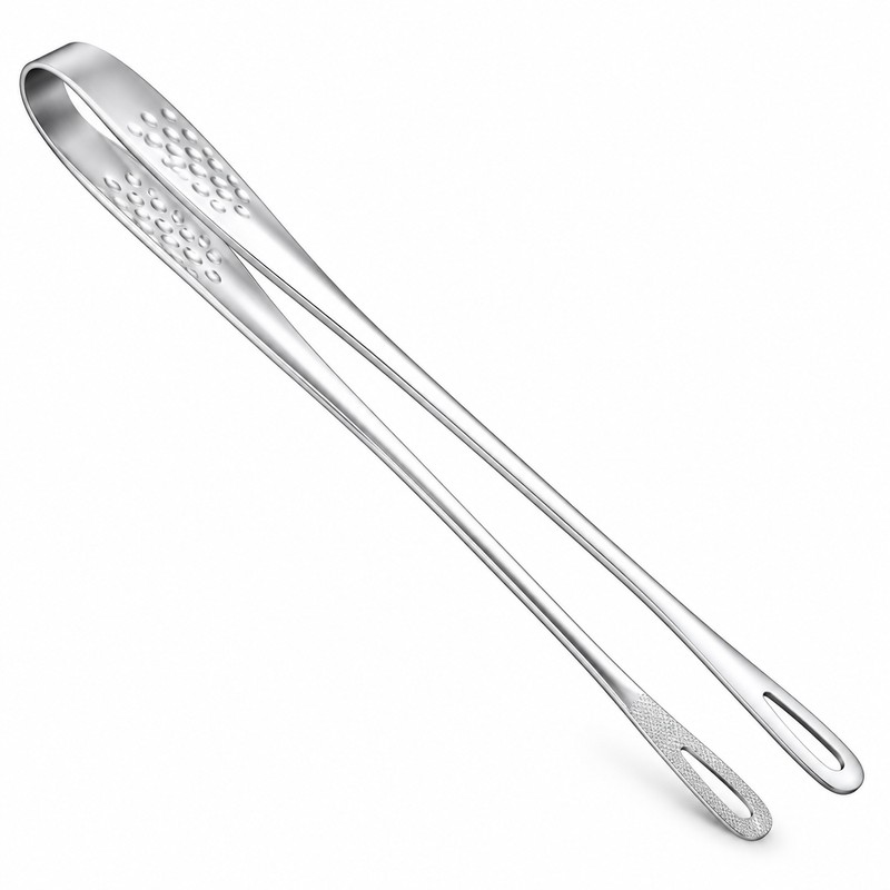 Long Stainless Steel Kitchen Tongs Non-Slip Heat Resistant BBQ Grill