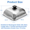 10 Inch Basting Cover Square Stainless Steel,Rectangular Stainless Steel Griddle