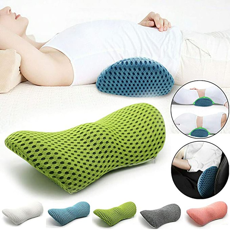 Lumbar Support Memory Foam Pillow Bed Cushion for Sleep Lower