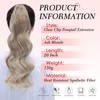 HSLHDI Claw Clip Ponytail Extension,20 Inch Ash Blonde Curly Wavy