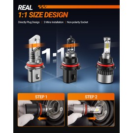 SEALIGHT S1-Pro 9007/HB5 Fog & Lighting Kit, 30,000LM 6500K White 9007 System, 1600FT Beam, IP67 Waterproof with Turbo Fan, 2-Pack for UTV/ATV