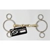 S-Products CONTINENTAL THREE 2 RING SNAFFLE GERMAN SILVER LOZENGE HORSE