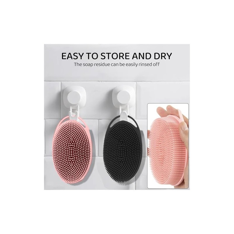 Janety Cepillo Baño Silicona Piezas Diseño Doble Cara Herramienta Limpieza