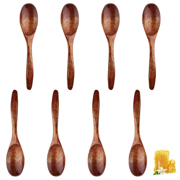 Riloventa Set of 8 Wooden Spoons, Wooden Spoons, Wooden Spoon