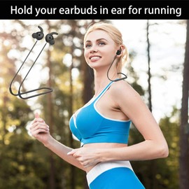 ULITIQ Strap Compatible with Beats Solo Buds, Sports Strap for Solo Earbuds Lanyard Silicone, Anti Lost Straps Accessories, Anti-Lost Neck Rope Cord Soft, Running Holder Connector, (Black)