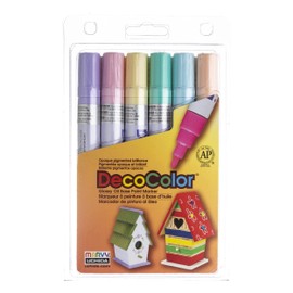 Uchida Of America DecoColor Paint Marker, 6 Pack, Pastel Colors, 6 Count