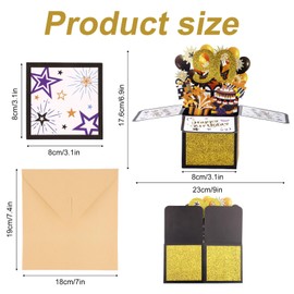 Happy Birthday 3D Pop-Up Card, Colorful Pop up Box with Envelope & 90 Years Old Greeting Card Birthday Gifts Cool Pop up Birthday Card for Men Women (90th)