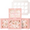 Gcardist Auto-pop Up 12 Cupcake Boxes with Window Pink 6