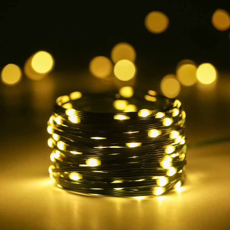 Neoglint 20Meters/65.6Ft 200LEDs Solar Powered Fairy String Light with Controller