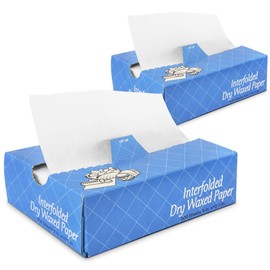 Fit Meal Prep 1000 Sheets 8 x 10.75” Dry Wax Paper Sheets for Food, Greaseproof Sandwich Wrapping, Interfolded Deli Wax Paper for Fries, Burgers, Food Basket, Made in USA