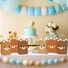12Pcs Brown Bear Theme Party Favor Bags Bear Shaped Goodie