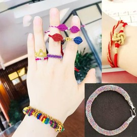 1 Roll Purple Tinsel String 0.4mmx50m Metallic Beading Cord Metallic Embroidery Thread for Crafts Beading Gift Wrapping