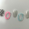 ˡᴬᴺᵀᶤˡ Leopard lump luminous handmade nail tip - Short Oval