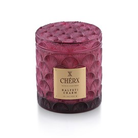 Anatoli Oriental Glass Bowl Candle - Soy Scented, 50 Hours Burn Time, Cognac, Cinnamon, Tonka Bean, Oak Fragrance - Fall Home Decor (Jar, Halfeti Charm)