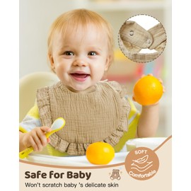 Lictin Muselina Baby Drool Baberos - Paquete de 8 Baby Bandana Drool Baberos Algodón Unisex, con 100% Algodón