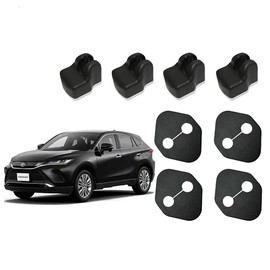 BOYOUS Toyota New Harrier 80 Series Dedicated Door Striker Cover 4 Pieces (1 Car End) and 4 Door Stopper Covers (1 Car), Hinge Cover, Door Lock, Striker Cover, Protective Cover, Dust and Dirt